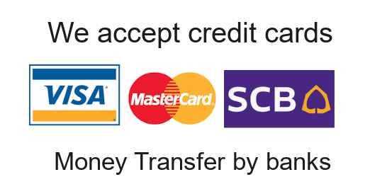 ช่องทางการชำระ web hosting ผ่านบัญชีธนาคาร และบัตรเครดิต Payment by momey transfer and credit card